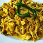 Resep Oseng usus ayam bumbu kuning