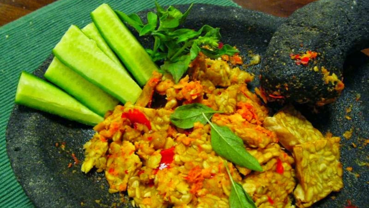 resep tempe penyet sambal kencur