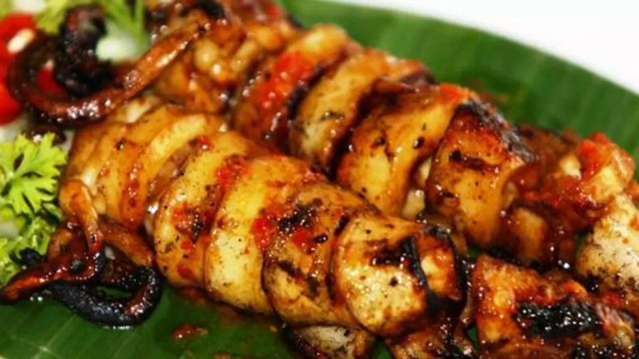 resep cumi panggang saus asam pedas