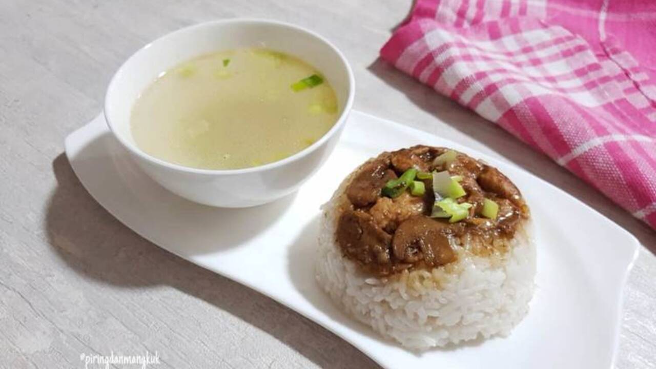 Nasi Tim Ayam Jamur (1)