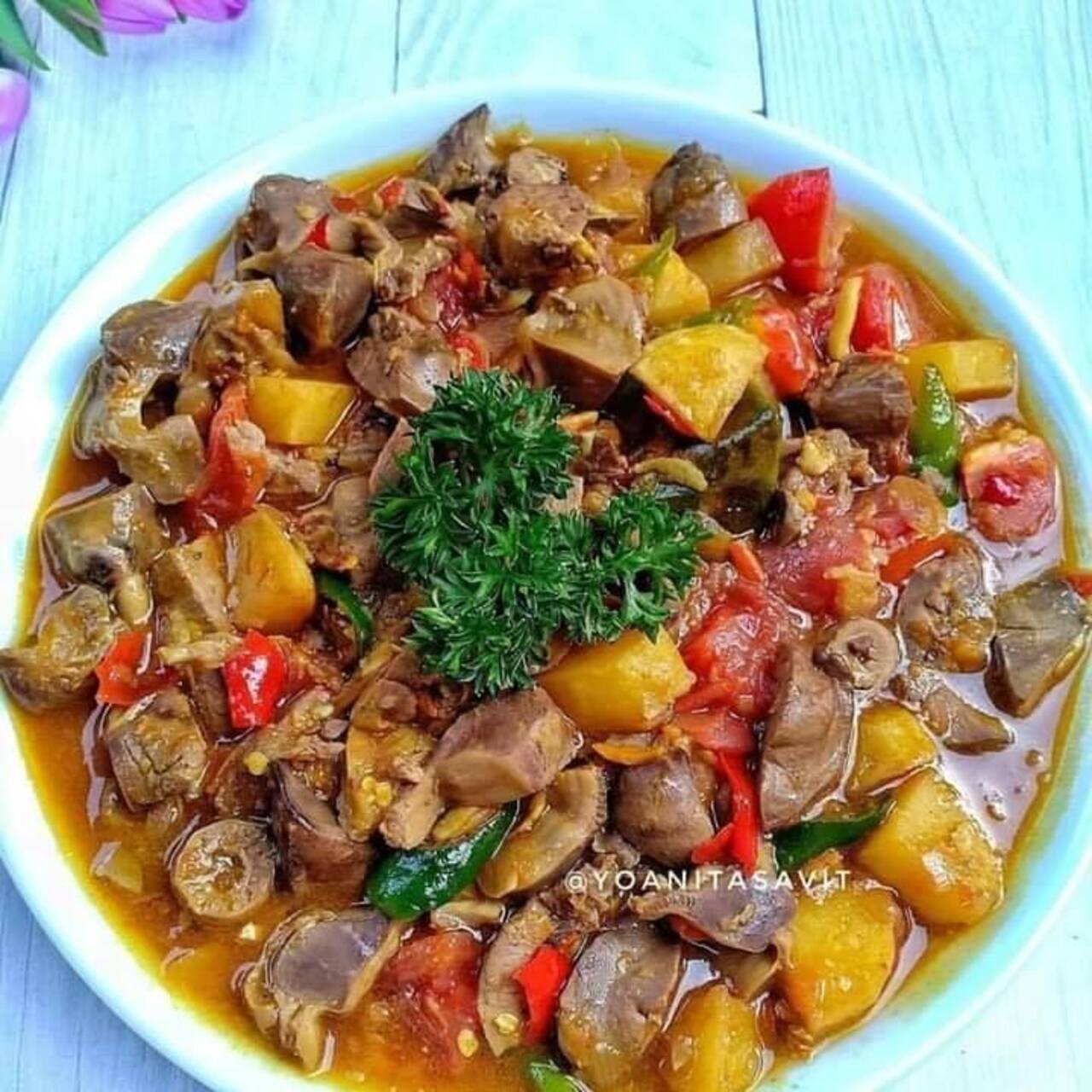 Ati Ampela Kentang Saus Tiram (2)