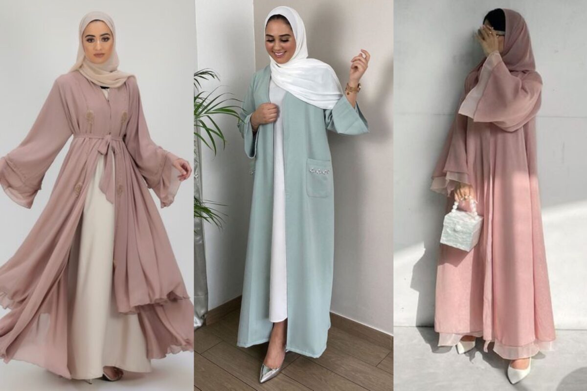 Abaya dengan Penampilan Warna Lembut