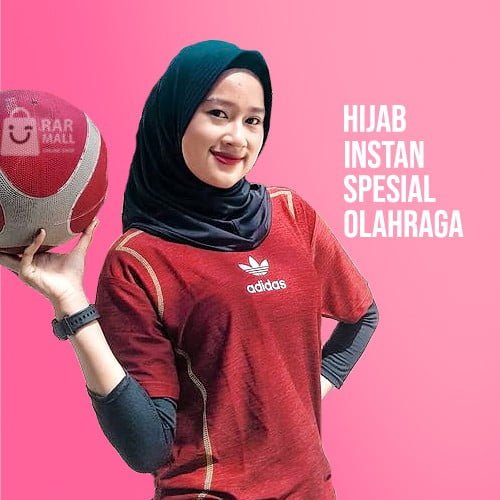 Kaos Hitam Lengan Panjang jersey merah hijab