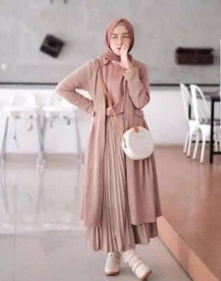 Rok Plisket Mocca