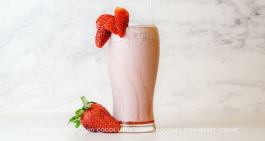 stroberi youghurt smoothies