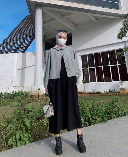 Ootd Gamis hitam Formal Look