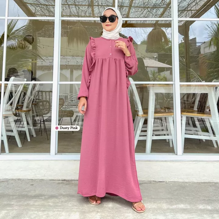 Gamis Serut Aksen Ruffle