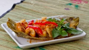 gurame goreng asam manis