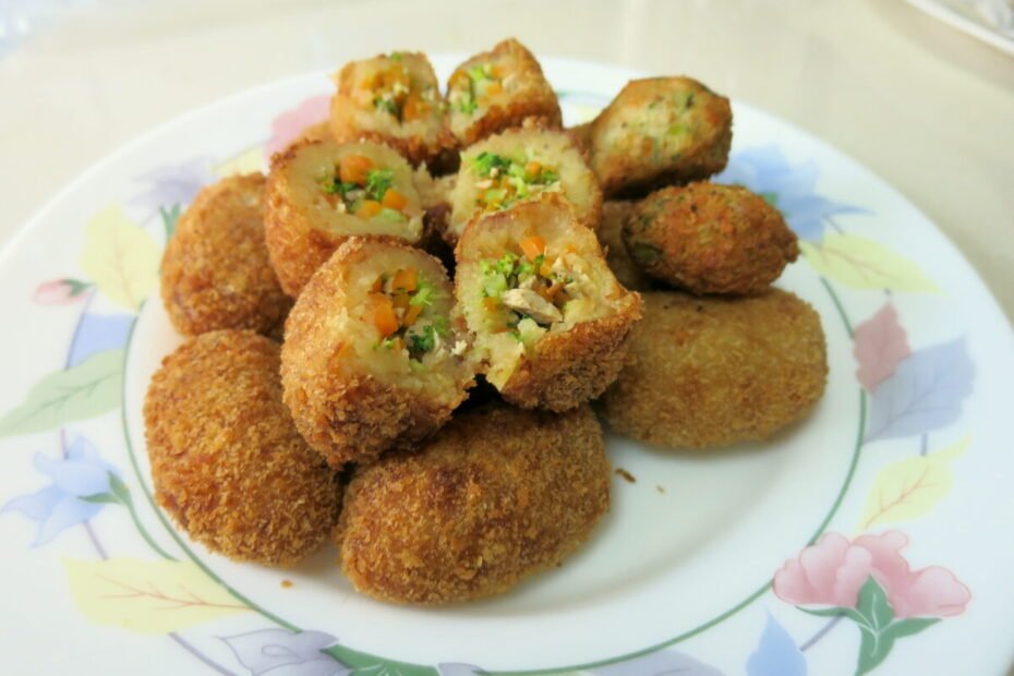 kroket panggang sayuran