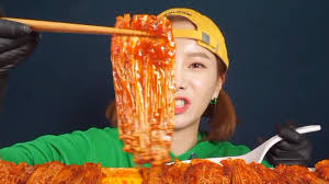 Mokbang Jamur Enoki Pedas