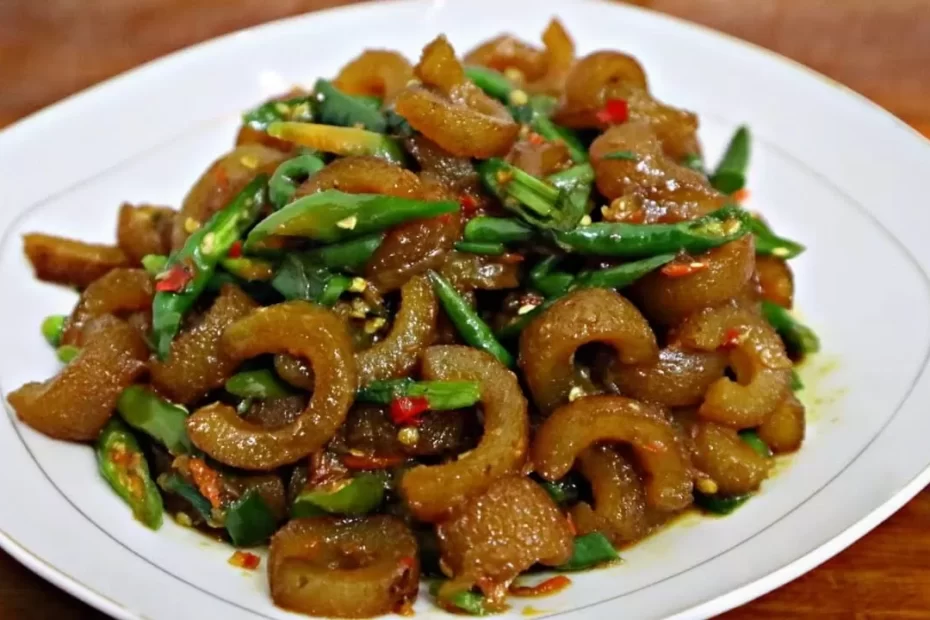 Tumis Kikil Cabai Hijau