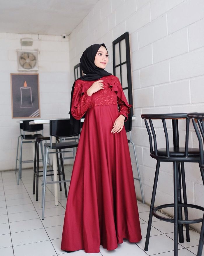 Dress Merah hijab
