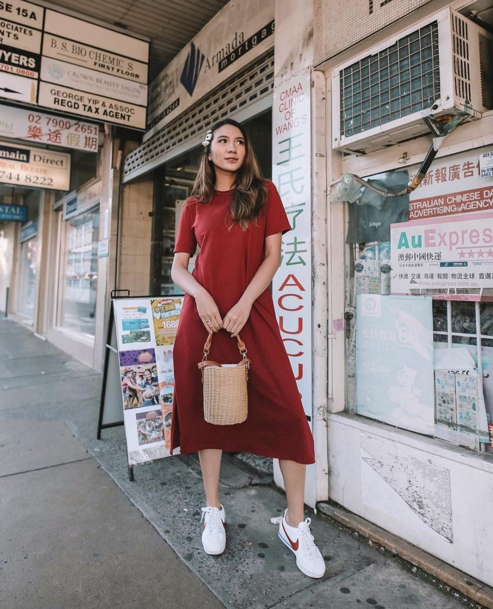 Dress Merah polos