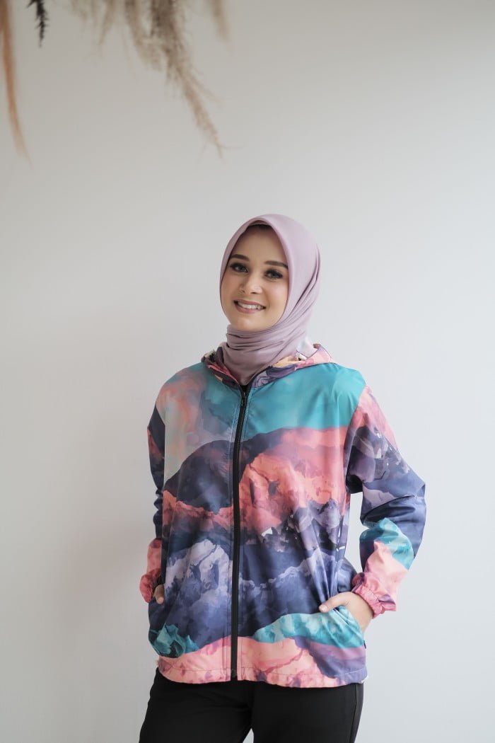 Printed Jacket hijab
