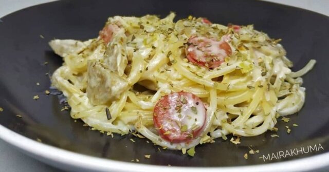 Spagheti Jamur Pedas (1)