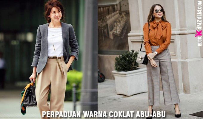 Kulot Coksu Dengan Blazer Abu-abu