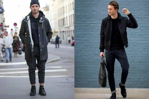 Kulot Hitam dan Hoodie cowok