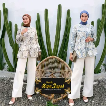 Ootd batik Flare Pants Putih