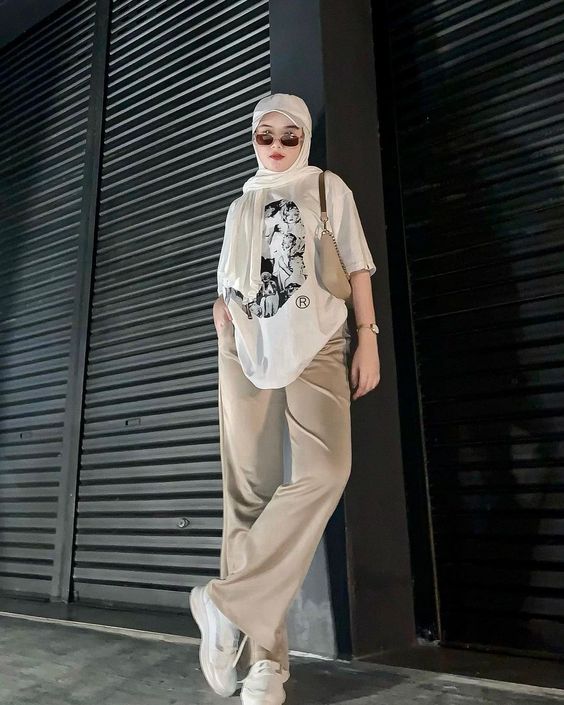 OOTD Kaos Oversize Hijab2