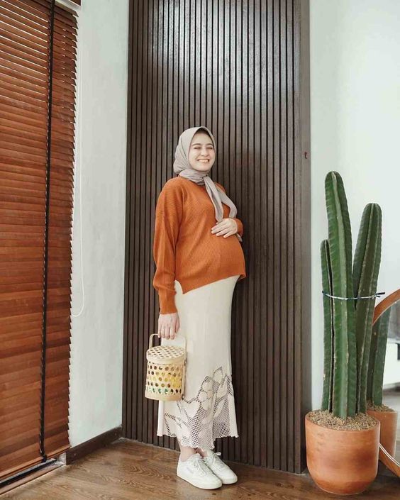 Ootd ibu hamil hijab