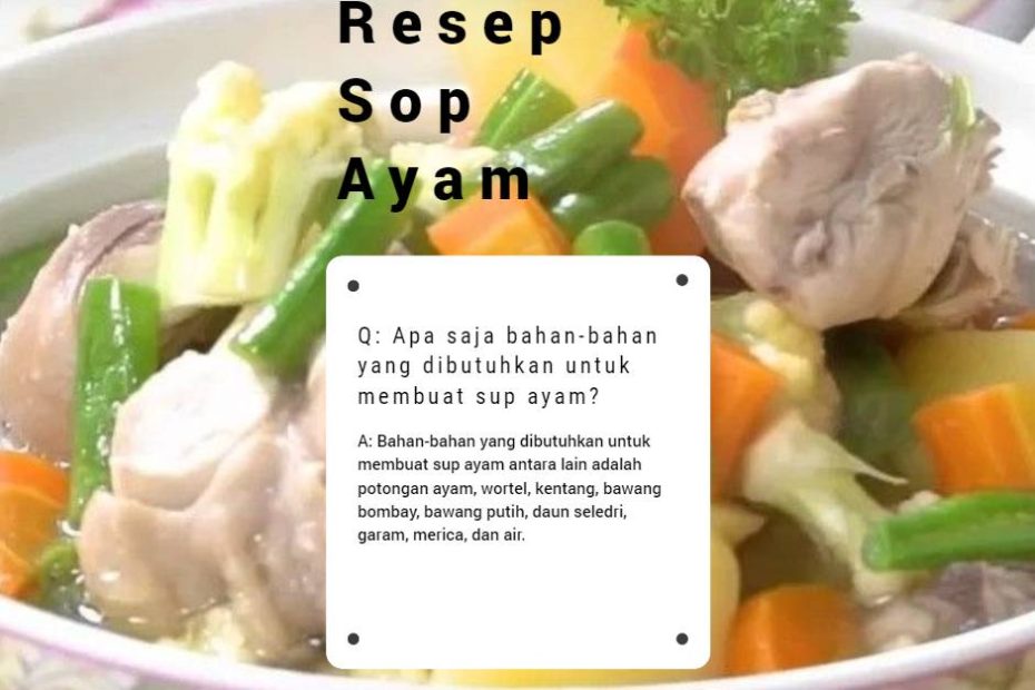 Resep Sop Ayam