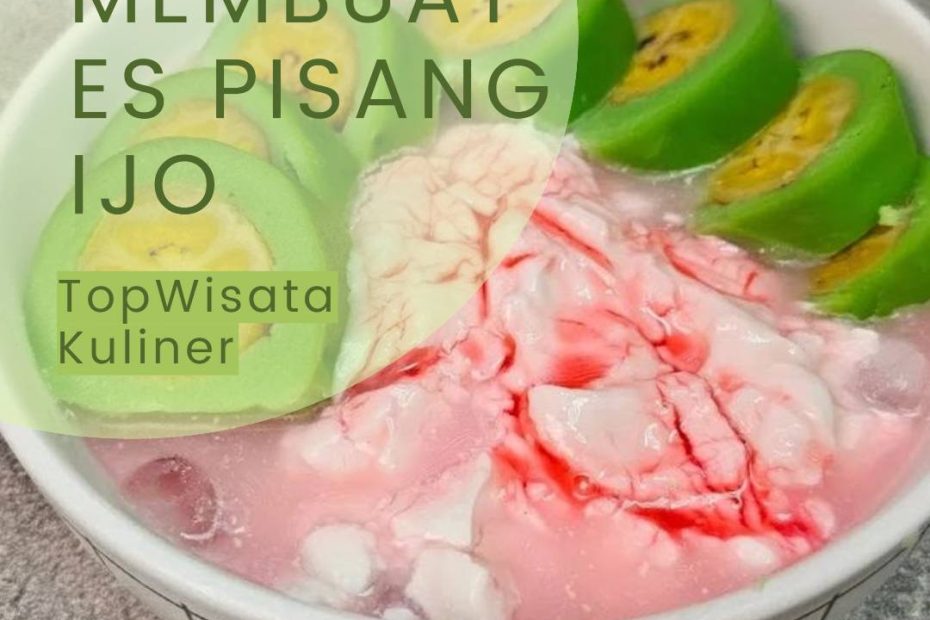 Membuat Es Pisang Ijo (1)