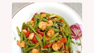 Membuat Tumis buncis udang (2)