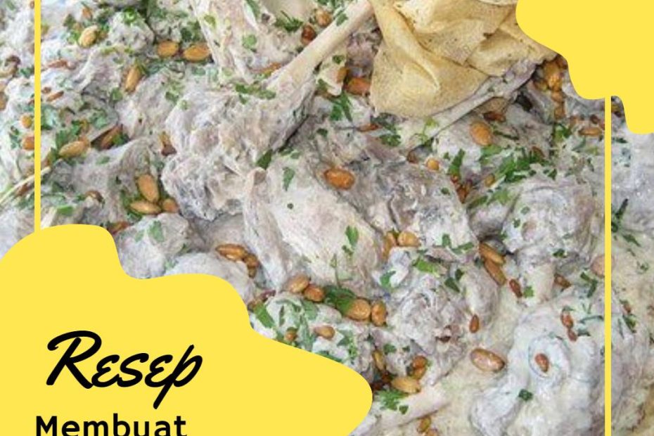 Membuat makanan Mansaf