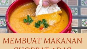 Membuat makanan Shorbat Adas (2)