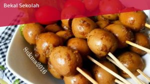 Sate kentang, telur puyuh, dan wortel