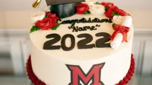 Red Velvet Graduation Cake