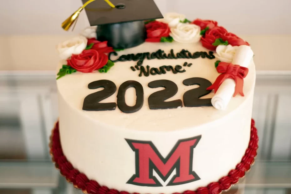 Red Velvet Graduation Cake