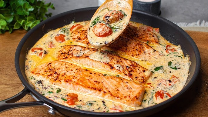 Cara Membuat Creamy Tuscan Salmon1