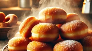 donat hangat yang baru saja dibuat