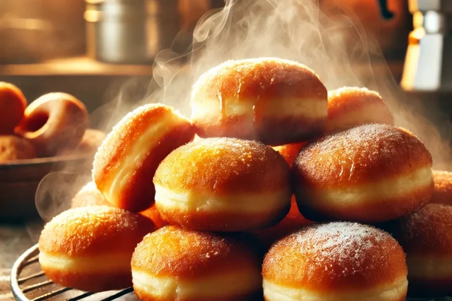 donat hangat yang baru saja dibuat