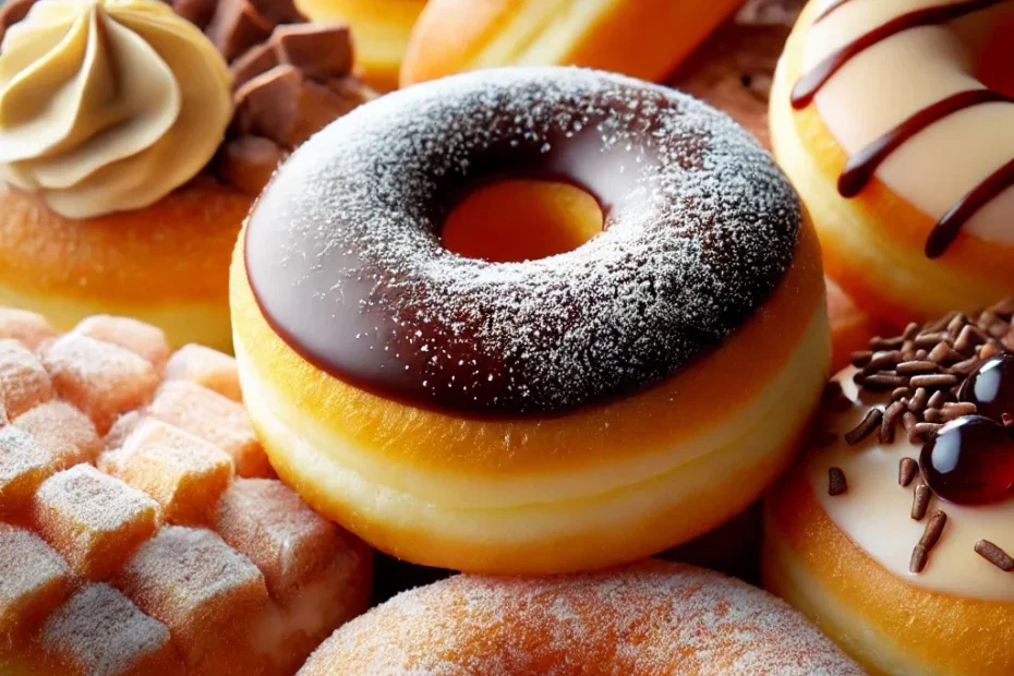 donat yang lezat dengan berbagai topping menggugah selera