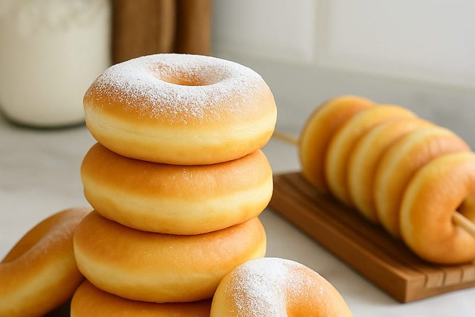 Tumpukan Donat Manis di Dapur