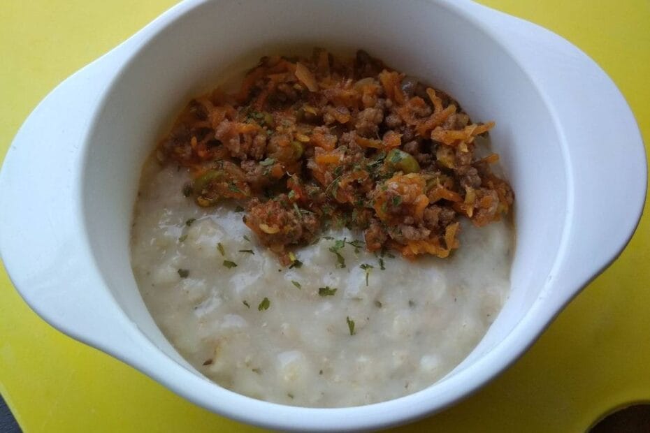 Bubur Beras Dengan Sayuran