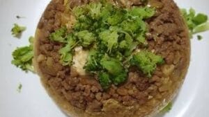 Nasi Tim Ayam dan Brokoli