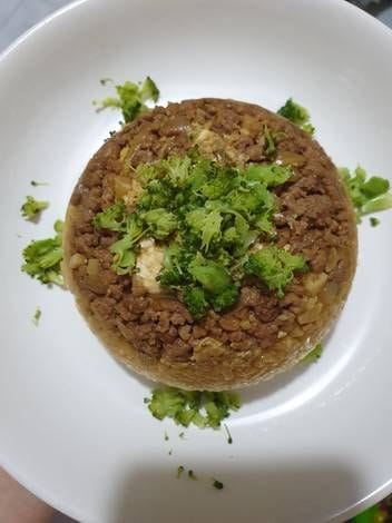 Nasi Tim Ayam dan Brokoli