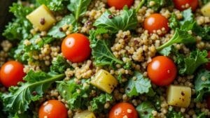 Video : Resep makan siang dengan Salad Quinoa dengan Sayuran Segar Salad Quinoa5